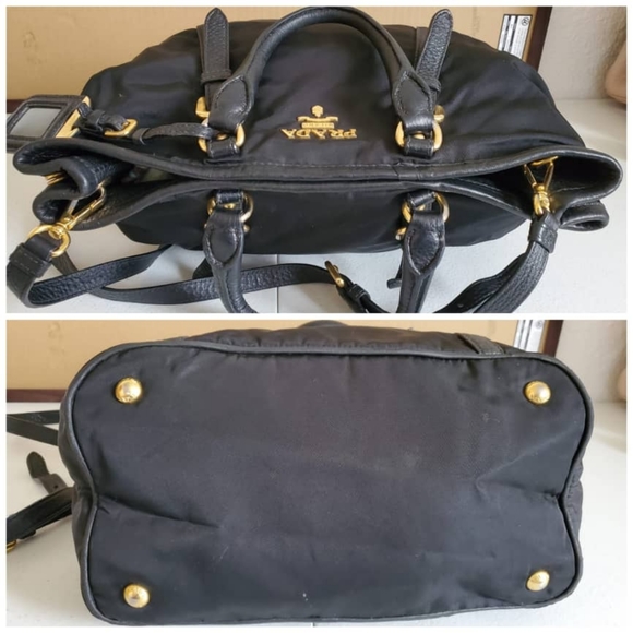 PRADA Tessuto Nylon Leather Satchel Bag - Picture 8 of 8